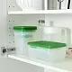 Set container pentru mâncare IKEA Pruta 17 buc., transparent/verde