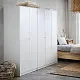 Шкаф IKEA Kleppstad 3 двери 117x176см, белый