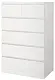 Comodă IKEA Malm 6 sertare 80x123cm, alb