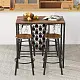 Set masă și scaune Costway KC55678CF 1+4, maro rustic/negru