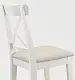 Scaun IKEA Ingolf, alb/hallarp bej