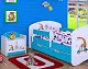 Тумба прикроватная Happy Babies Happy SZN02 Pets, белый/синий на tehnoparc.md Тумба прикроватная Happy Babies Happy SZN02 Pets, белый/синий