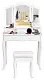 Masă de toaletă Costway HW65954WH, alb