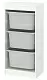 Стеллаж с контейнерами IKEA Trofast 46x30x94см, белый/серый