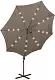 Зонт садовый vidaXL 312339 LED, серо-коричневый