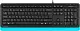 Клавиатура A4Tech FK10, черный/синий