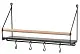 Cuier IKEA Akerbruk 42x12x26cm, negru/natural