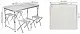 Set mobilă de grădină Trizand 23238, alb/gri