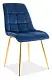 Scaun Signal Chic Velvet, albastru închis/negru
