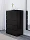 Comodă IKEA Malm 6 sertare 80x123cm, negru-maro