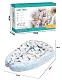 Cuib pentru bebeluși 4Play Baby Nest Tropic, gri pe tehnoparc.md Cuib pentru bebeluși 4Play Baby Nest Tropic, gri