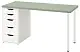 Masă de birou IKEA Lagkapten/Alex 140x60cm, verde deschis/alb