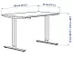Письменный стол IKEA Trotten регулируемая высота 120x70см, белый/антрацит