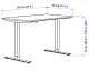 Masă de birou IKEA Trotten cu înălțime reglabilă 120x70cm, alb/antracit pe tehnoparc.md Masă de birou IKEA Trotten cu înălțime reglabilă 120x70cm, alb/antracit