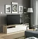 Tumbă pentru TV IKEA Besta/Selsviken 180x42x39cm, stejar antic/alb strălucitor