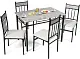 Set masă și scaune Costway HW61424, negru/gri