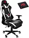 Геймерское кресло + коврик для мышки Jumi Aragon CM-439528, черный/белый