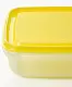 Набор пищевыех контейнеров IKEA Pruta 0.6мл, прозрачный/желтый