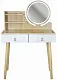 Туалетный столик Jumi Scandi CM-254152, белый/сосна на tehnoparc.md Туалетный столик Jumi Scandi CM-254152, белый/сосна
