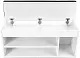 Banchetă-etajeră pentru încălțăminte Costway HW61147WH, alb/negru