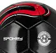 Minge de fotbal Spokey Mercury, negru/roșu