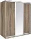 Шкаф-купе Modern Braun Top 3 179x210x60см 1 зеркало/2 ДСП, дуб сонома трюфель