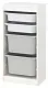 Стеллаж с контейнерами IKEA Trofast 46x30x94см, белый/серый