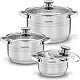 Set vase de gătit Konighoffer Bari Silver 6pcs, inox pe tehnoparc.md Set vase de gătit Konighoffer Bari Silver 6pcs, inox