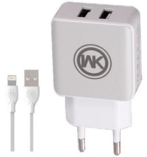 Зарядное устройство WK Desing Desing Wall Charger with Cable USB to Lightning, белый