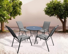 Set mobilă de grădină GardenLine TIH3514, gri/negru