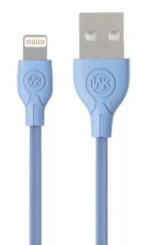 USB Кабель WK Design Ultra Speed 1M Lightning, голубой
