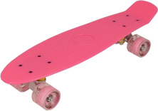 Скейтборд Enero Pink Led 22, розовый