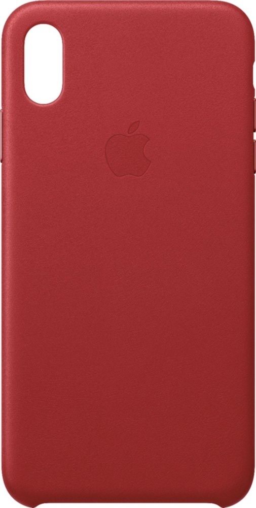 Husă de protecție Apple iPhone XS Max Leather Case, roșu