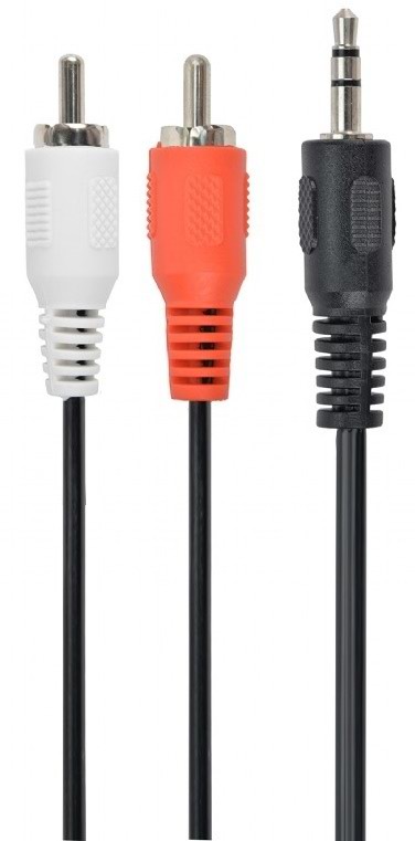Cablu audio Gembird CCA-458, negru/alb/roșu