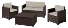 Set mobilă de grădină Keter Monaco Set with Storage Table, cafeniu