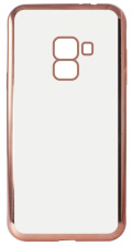 Чехол KSIX Flex Laser Samsung A8 Plus (2018), прозрачный/розовый