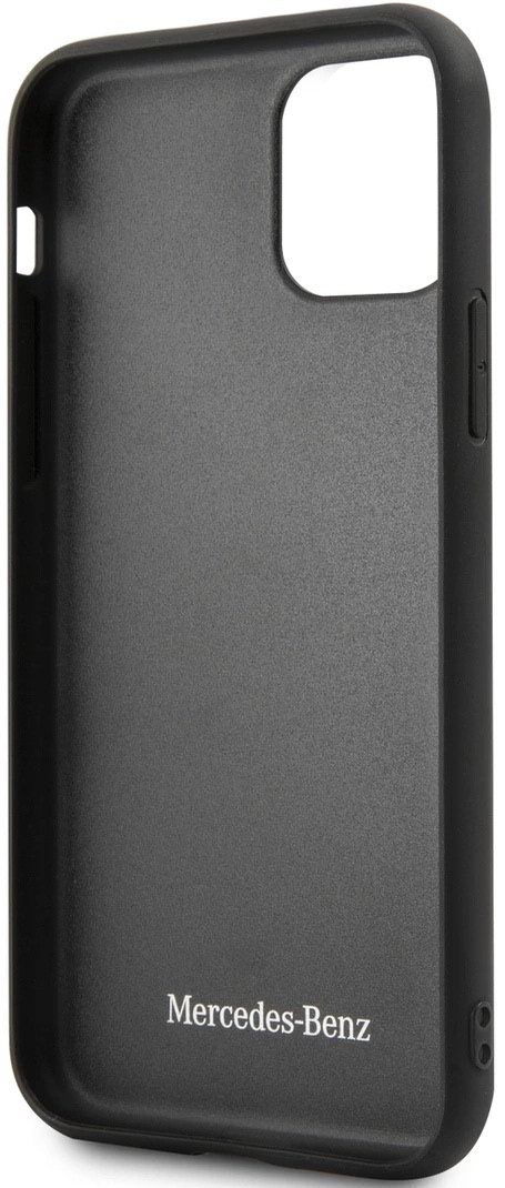Husă de protecție CG Mobile Mercedes Perforated Leather Back for iPhone 11 Pro, negru