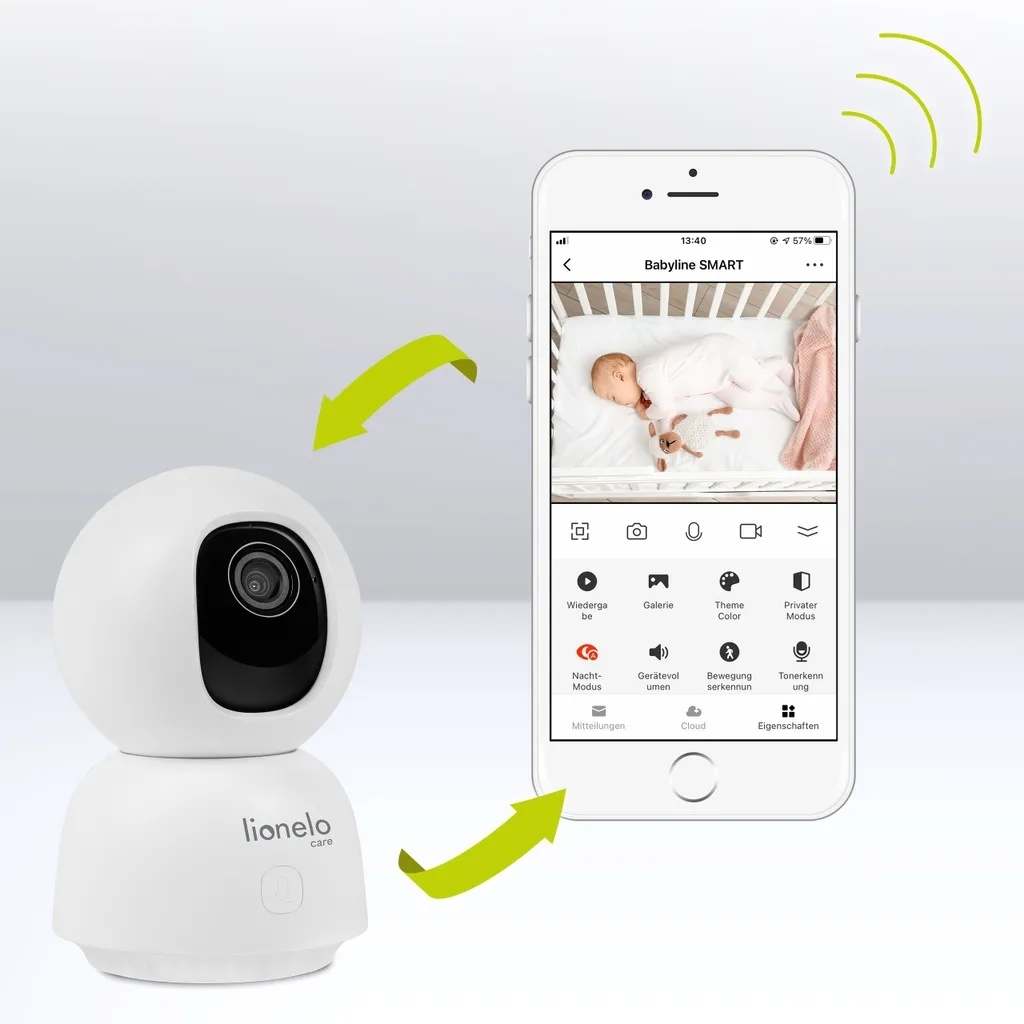 Baby monitor Lionelo Babyline View, alb