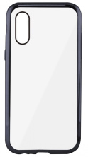 Чехол KSIX Flex Laser IPhone XR Metallic, прозрачный/серый