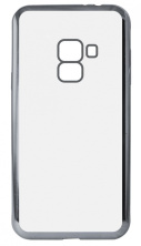 Чехол KSIX Flex Laser Samsung A8 (2018), прозрачный/серый