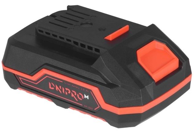 Acumulator pentru scule electrice Dnipro-M BP-220, negru/portocaliu