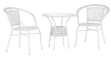 Набор садовой мебели Mobhaus Jenar стол/2 кресла, белый