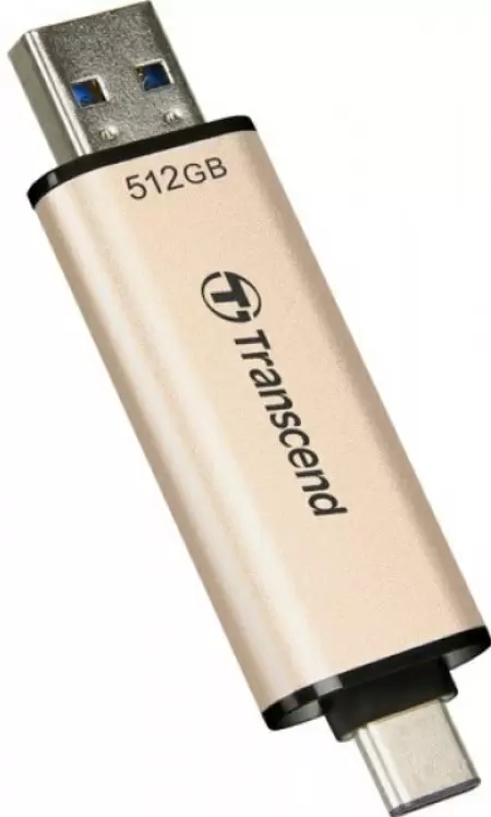USB-флешка Transcend JetFlash 930C 512GB, черный/золотой