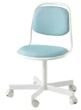 Детское кресло IKEA Orfjall, белый/виссле синий/зеленый