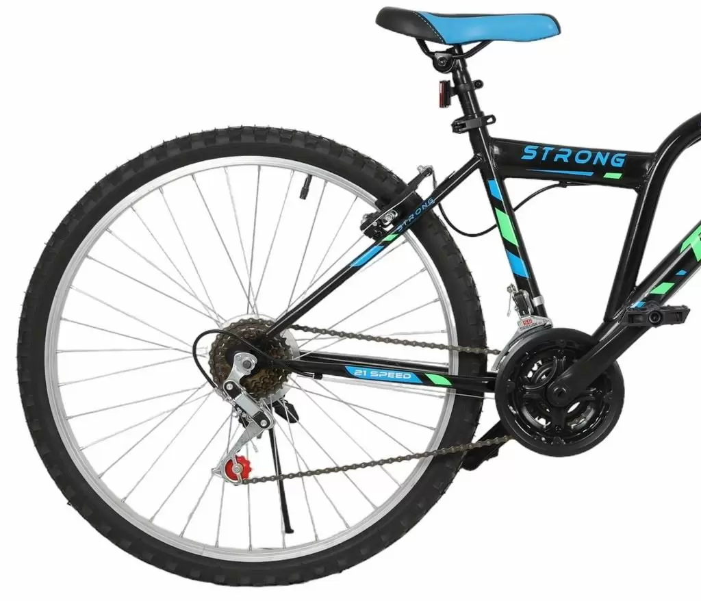 Велосипед Belderia Tec Strong R26 SKD, черный/синий/зеленый