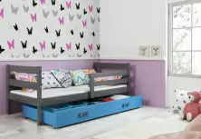 Детская кровать BMS Group Eryk 80x190см, графит/синий