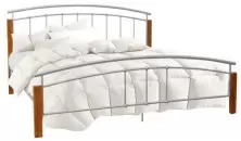 Кровать Mobhaus Mirela 180x200см, ольха/серебро