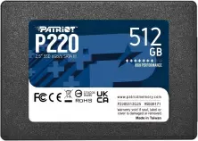 SSD накопитель Patriot P220 2.5" SATA, 512ГБ