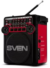 Радиоприемник Sven SRP-355, черный/красный