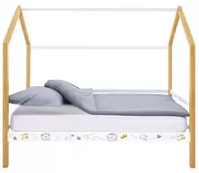 Детская кровать Бельмарко Svogen Львята 70x160см, дерево/белый